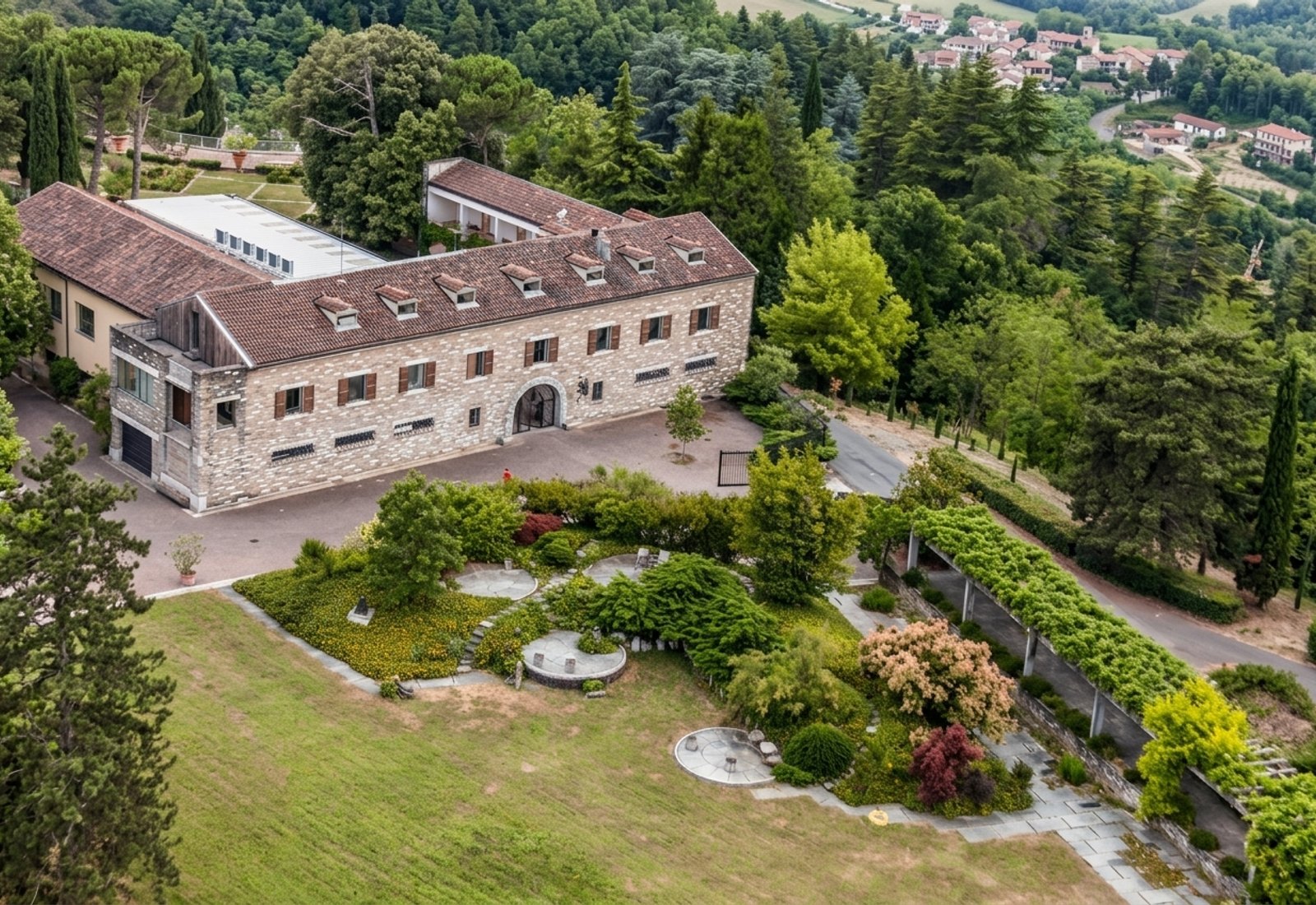 Villa Ottolenghi Wedekind with its terraced gardens set in the hills above Acqui Terme