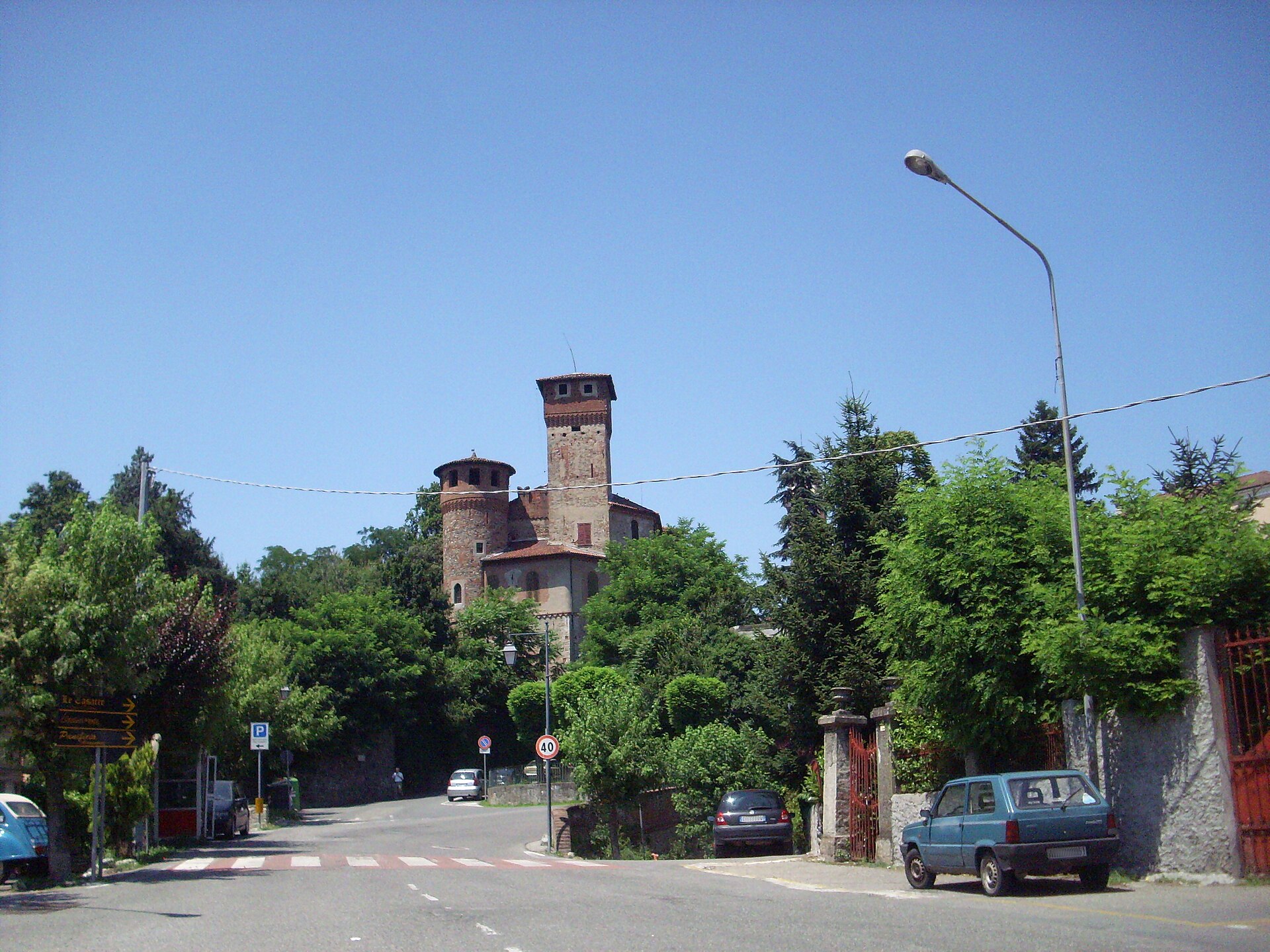 The medieval castle of Molare rising above the village