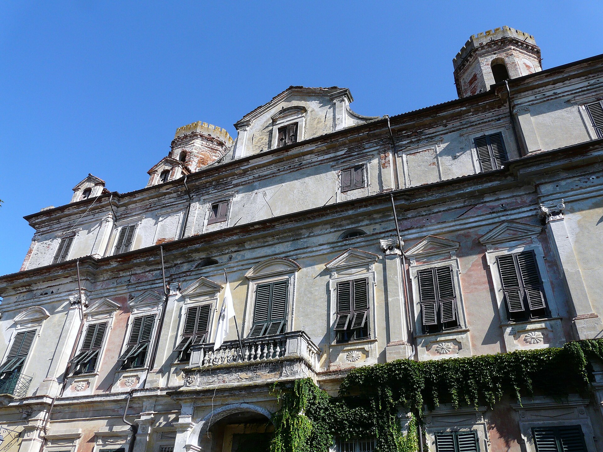 Façade of Palazzo Tornielli di Crestvolant in Molare